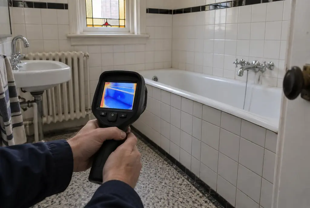 Lekdetectie Bussum – onderzoek in een badkamer van een oudere woning